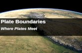 Plate Boundaries...2. Convergent Boundaries A convergent boundary is where 2 plates push together. At these boundaries, crust material is either folded or destroyed. When two plates