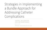 Strategies in Implementing a Bundle Approach for ... · Developing a Bundle Patient Clinician Product A central line insertion and maintenance bundle is a group of evidence-based
