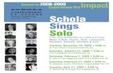 Deborah Simpkin King Schola Sings Soloemberensemble.org/assets/pdf/archive/programs/14-1.pdf · Impact Deborah Simpkin King Artistic Director & Founder Tuesday, November 18, 2008