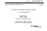 TRIPLEX PISTON PUMP 5” STROKE MODEL GD-250...triplex piston pump 5” stroke model gd-250 well service operating and service manual rental pump supplied by. 3-1-618 page i maintain