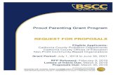 Proud Parenting Grant Program - BSCC · Proud Parenting Grant Program Proposal Checklist Applicant Information Form Proposal Abstract Proposal Narrative 1. Project Need (Percent of