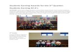 Students Earning Awards for the 3rd Quarter Earning Awards for the 3rd... · PDF file Students Earning Awards for the 3rd Quarter: Students Earning All A’s 1st Grade: Aaron Asher,