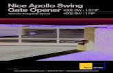 Nice Apollo Swing Gate Opener 4300SW - 1/2HP Vehicular ... · 1 CAUTIONS AND NOTES 2 EXTREMELY IMPORTANT 2 ETL DEFINITIONS COMPLIANT TO UL325 2 1 - OVERVIEW 2 1.1 - Gate controller
