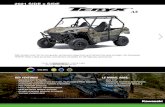 COLORS - UTVUnderground.com · Teryx to negotiate obstacles. • Short wheelbase also gives the Teryx a 6.7-foot turning radius for easier maneuverability on tight trails. Sturdy