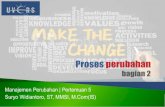 Manajemen Perubahan | Pertemuan 5 Suryo Widiantoro, ST, … · 2020. 10. 2. · melakukan yang terbaik terhadap perubahan Manajer bertanggung jawab: 1. memfasilitasi dan memungkinkan