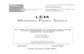 WORKING PAPER SERIES - LEM · LEM WORKING PAPER SERIES Are R&D investments by incumbents decreasing in the availability of complementary assets for start-ups? Luca Colombo ° Herbert