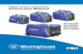 Digital Inverter Generators Instruction Manual...DIGITAL INVERTER GENERATOR Thank you for purchasing a Westinghouse portable generator. It is a high-quality power product that will