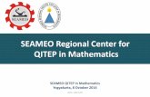 SEAMEO Regional Center for QITEP in Mathematics...YouTube channel 2016 : QiM UNY. Product Videos of the teaching and the teaching aids are available on our youtube channel 2016 : QiM