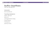 Buffer Overflows - University of Washington€¦ · L15: Buffer Overflow CSE351, Spring 2017 x86‐64 Linux Memory Layout Stack Runtime stack has 8 MiBlimit Heap Dynamically allocated