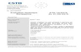 Evaluation Technique ETE-10/0276 Européenne du 01/09/2015webapp.cstb.fr/agrement-technique-europeen/pdf/Doc_ETA_10_0276.pdf · Centre Scientifique et Technique du Bâtiment 84 avenue