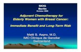 Adjuvant Chemotherapy for Elderly Women with Breast Cancer ... · October 2009. 2. 3 COMORBIDITIES and concomittant treatment modulate strategies for non MBC BACKGROUND MESSAGE. 4