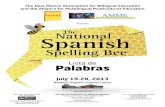 National The Spanish · 2018. 10. 13. · Lista de Palabras The New Mexico Association for Bilingual Education and the Alliance for Multilingual Multicultural Education July 19-20,
