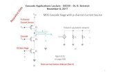 MOS Cascode Stage with p-channel Current SourceThe Folded Cascode Configuration Figure 8.36 on page 556 13 Bipolar Transistor Cascode Configuration The difference from the MOSFET is