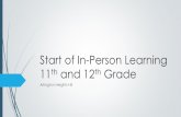 Start of In-Person Learning...In-Person 10 grade students will be added on October 13 thand 11 and 12 grade in-person students will begin the week of October 19th by cohort. If Virtual