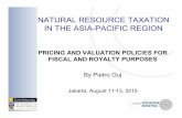 NATURAL RESOURCE TAXATION IN THE ASIA-PACIFIC REGION · 2015. 8. 21. · TSI, GlobalCOAL Bulk minerals, iron ore, coal, bauxite Less crushing, screening, railing Confidential company