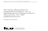 Analog Baseband Implementation of a Wideband Observation …liu.diva-portal.org/smash/get/diva2:962966/FULLTEXT01.pdf · 2016. 9. 7. · Analog Baseband Implementation of a Wideband
