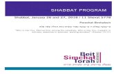 SHABBAT PROGRAMSHABBAT PROGRAM 1-26-18.pdf · striking deep national and emotional chords in the hearts of Israelis. Shemer continued to write and perform until her death. Lehrhaus
