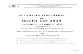 OF RGUKT CET 2020...Page 2 of 14 RGUKT CET–2020 I N D E X Page No. About RGUKT 3 I RGUKT CET-2020 – Programs/Courses offered by RGUKT 4 II RGUKT CET-2020 – Programs/Courses offered