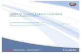Audit of Import-Export Licensing - Canadian Nuclear Safety ...nuclearsafety.gc.ca/eng/pdfs/Reports/internal_Audit/...import- export regulatory framework, licensing processes, supporting