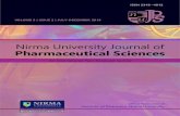 Nirma University Journal of Pharmaceutical · PDF file Nirma University Journal of Pharmaceutical Sciences Institute of Pharmacy, Nirma University Official Publication of ISSN 2348