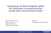 Assessing written English skills for business communication ......Assessing written English skills for business communication using time-constrained tasks Alistair Van Moere Pearson