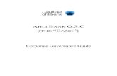 AHLI BANK Q.S.C THE “BANK · Bank means Ahli Bank QSC, and where applicable, its subsidiaries and affiliates. Board means the board of directors of the Bank. Board Committees means