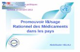 Promouvoir l ˇUsage Rationnel des Médicaments dans les ......et le secteur publique Séminaire sur les politiques pharmaceutiques, Genève 15-19 avril 2013 Powerpoint Templates Page