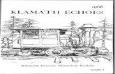 KLAMATH ECHOES - Klamath County Historical Society ... Klamath Echoes is published annually by the Klamath County Historical Society. Price $1.75, by mail $2.00. Address all communications