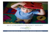 2017 CHILDREN’S BUDGET REPORT · any form of preschool •22 percent of low-income children fail to attain the PALS-K literacy benchmark, versus only 10 percent of more advantaged