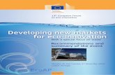 Developing new markets for eco-innovationec.europa.eu/environment/archives/ecoinnovation2012/2nd_forum/p… · supporting tool for the European Innovation Partnership (EIP) on Water.