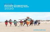 BRIEFING NOTE Somalia Programme Country Briefing Note 2020 · Location: Kismayo Other UN Partners: UNHCR, IOM, JICA, JCCP, Civic, Jubaland Regional Administration, Ministry of Education,