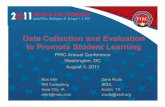Data Collection and Evaluation to Promote Student Learning · 2017. 9. 1. · Data Collection and Evaluation to Promote Student Learning PIRC Annual Conference Washington, DC August