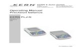 Operating Manual Precision balance - KERN & SOHNdok.kern-sohn.com/manuals/files/English/PLJ_N-BA-e-1333.pdfKERN & Sohn GmbH Ziegelei 1 D-72336 Balingen email: info@kern-sohn.com Phone: