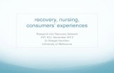 recovery, nursing, consumer experiences RRN Nov recovery n… · experiences of nursing (3) Skills to push, to coach or to motivate 7/20 consumers talked about this, what was helpful