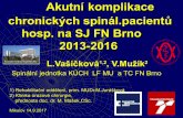 Akutní komplikace chronických spinál.pacientů hosp. na SJ FN … · 2017. 9. 16. · Akutní komplikace chronických spinál.pacientů hosp. na SJ FN Brno 2013-2016 L.Vašíčková1,2,