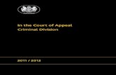 In the Court of Appeal Criminal Division 2011/2012 · pro bono. applications where ... EWCA Crim 541) was heard by the Court of Appeal Criminal Division (CACD) on Monday 27 February.
