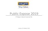 Public Expose 2019 - Indonesia Stock Exchange...Sari Roti : ragam roti dan kue 4 • Sari Roti memproduksi roti berkualitas tinggi untuk melayani konsumen segmen A, B, dan C. • Kategori