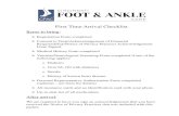 First Time Arrival Checklist 12-11-18...reconstructive foot and ankle surgery; and ankle arthroscopy. In addition, we provide pediatric medical and pediatric surgical care. Scheduling