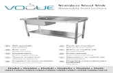 Stainless Steel Sink - media.nisbets.com manual vogue ss sink… · Stainless Steel Sink ... electronic, mechanical, photocopying, recording or otherwise, without the prior written