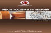 İNŞAAT MALZEMELER - TTSO · Türkiye, temel inşaat malzemeleri üretimi ve ihracatı açısından dünyanın sayılı ülkeleri arasındadır. Özellikle çimento, inşaat demiri,