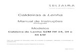 Caldeiras a Lenha - Solzaima · 2019. 3. 18. · Caldeiras a Lenha Manual de Instruções Português Modelos Caldeira de Lenha SZM IW 24, 34 e 44 kW Leia com atenção as instruções