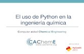 El uso de Python en la ingeniería química · 2020. 10. 5. · 1. Resolución de EDP cacheme.org •Las ecuaciones en derivadas parciales (EDP) permiten modelar fenómenos físicos
