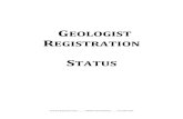 GEOLOGIST REGISTRATION Status2019.pdfAddress: Alabama Board of Licensure for Professional Geologists 2777 Zelda Road Montgomery, AL 36106 Phone: (334) 420-7236 Fax: (334) 263-6115