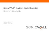 SonicWall Switch Série 8 portas...alternar entre os modos de exibição de LED LAN e PoE. Consulte o recurso 9. 14 Entrada de alimentação 7 Botão Redefinir: Pressione para redefinir