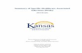 Summary of Specific Healthcare-Associated Infections (HAIs)In 2013, many hospitals in Kansas submitted data about specific healthcare-associated infections (HAIs) to the Centers for