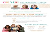 CELEBRATION DINNER · 2019. 5. 21. · Featuring world-renowned author Bob Goff, emcee Terri DeBoer from WOOD TV8, and GEMS Executive Director Cindy Bultema. BOB GOFF TERRI DEBOER