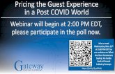 Pricing the Guest Experience in a Post COVID World...- Align capacity with demand to assess excess vs shortfalls - Understand consumer segments (geographic, demographic, passholders/members)