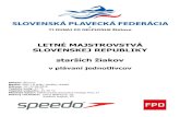 LETNÉ MAJSTROVSTVÁ SLOVENSKEJ REPUBLIKY starších ......Splash Meet Manager, 11.43111 Registered to Slovenská plavecká federácia 12.06.2016 13:08 - Strana 1 Letné Majstrovstvá