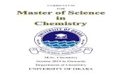 Curriculum for BS(Hons) Chemistry 2016-Onwards · Chemistry of d-block elements and coordination complexes: Back ground of coordination chemistry, nomenclature and structure of coordination