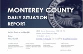 MONTEREY COUNTY OPERATIONAL AREA DAILY SITUATION … · 28-10-2020  · concerns, call 831.769-8700 or 831.755.4521 or email covid-19@co.monterey.ca.us. Note: Data includes records